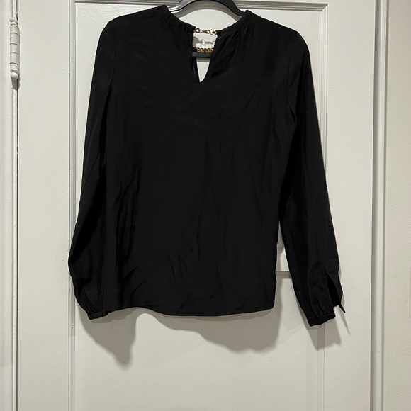 rag&bone black silk gold chain top xs like new - Picture 3 of 4